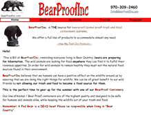 Tablet Screenshot of bearproofinc.com